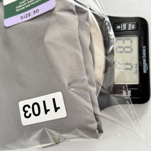 Orvis Sz 30 Men 4 Way Stretch Tech Shorts Gray Zipper Pocket Comfort Waistband - Picture 14 of 14